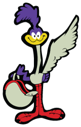 Road Runner with helmet